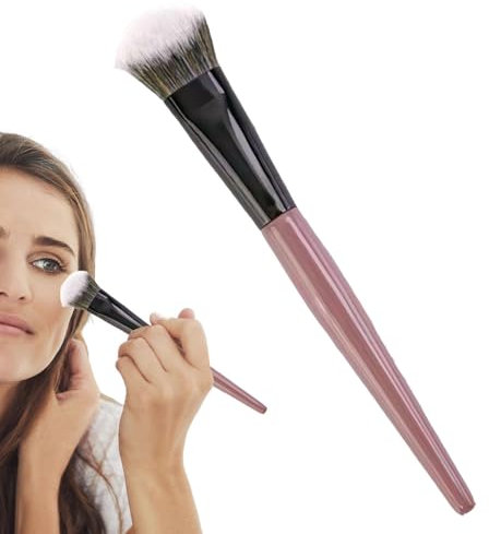 Niesel Pennello per arrossire per guance da trucco, pennello per fard, evidenziatore liquido bronzer, con setole morbide, mix portatile per il viso, strumento cosmetico per donne, ragazze,