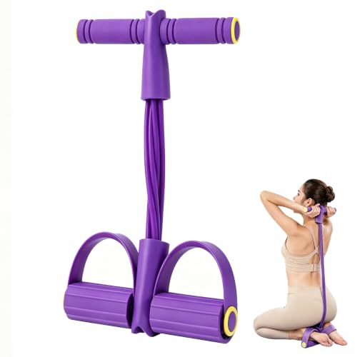 Foot Pedal Resistance Band 4 Tube Exercise Band | Home Workout, Pilates