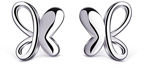 B.Catcher Pendientes de Mujer en Plata de Ley 925 con Circonitas Cúbicas Colección Mariposas Joyería Artesanal de Lujo Regalo para Bodas Cumpleaños y Día de la Madre
