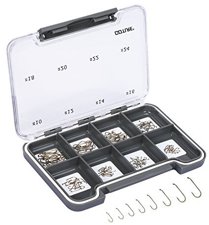 Goture 120 Stück Fliegenhaken mit magnetischen Komponenten Box – Hartstahl Fliegenbinden Angelhaken Kit