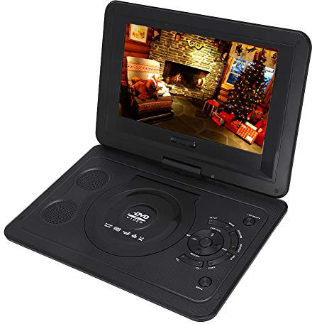 10.1inch Portable DVD Player, Mini 270° Swivel 800*480 LCD Screen DVD/CD/TV/Game Media Car DVD Player,Support AV Output/AV Input/USB/SD,with 1500mah Rechargeable Battery, for Kids/Car/Home/Outdoor