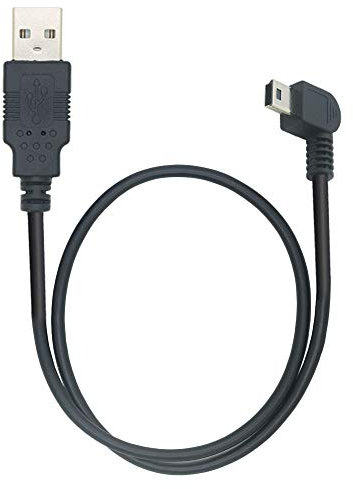 Tivid 1.64feet mini USB Right Angle USB A Male to Mini USB B 5Pin Male Charging Cable Adapter Left Angle Data Charge Sync Cable Mini USB Cable - A to Mini B (Left Angle(0.5m/1.64Feet))