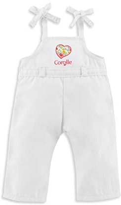 Ma Corolle hängselbyxor, vit, för alla 36 cm Macorolle-dockor, från 4 år