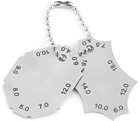 Regla De Soldadura, Herramienta de Medición Medidor de Soldadura de Acero Inoxidable Medidor de Profundidad de Garganta para Soldadura para Carpintería