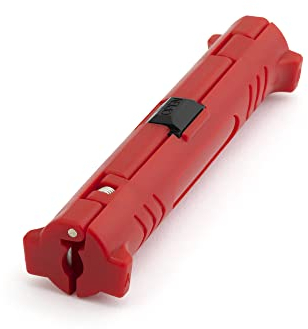 conecto Koaxial Kabel Abisolierer, universell für alle Sat-Kabel/Antennen-Kabel, Abisolier-Werkzeug, rot, SA-CC50859