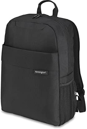 Kensington K68403WW - Mochila Simply Portable Lite para Portátil de Hasta 16, Interior Acolchado con Correa de Velcro, Bolsillo Frontal y Malla Lateral, Correas Ajustables, Color Negro