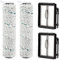 Zubehör für Bissell CrossWave X7 Pet Pro 2955N, 3479N Multi-Surface All in One Nass-Trocken-Staubsauger, 2 Stück Ersatzfilter und 2 Stück Multiflächen-Bürstenrolle