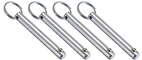 METALLIXITY Rápida Liberación Pasadores (10mm x 75mm) 4uds, Carbono Acero Pasador - para Naval Construcción, Barco Equipamiento, Barco Superior