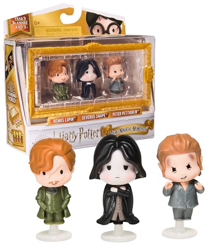 Wizarding World Harry Potter - Micro Magical Moments Sammelfiguren Multipack Rivalen mit Remus Lupin, Severus Snape, Peter Pettigrew und Setzkasten, für Kinder ab 6 Jahren, Fanartikel