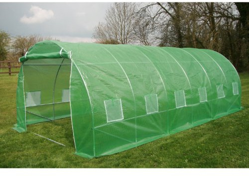 bgsl 6m x 3m x 2m Polytunnel Green Replacement Cover ONLY COVER , Front and rear doors, COVER FOR 6M POLYTUNNEL