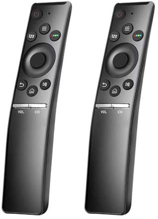 2 Stück Ersatz für Samsung Fernbedienung Fernseher, Remote Control kompatibel mit Allen Samsung Smart Frame, Curved, QLED, UHD, SUHD, HDR, LCD, LED HDTV TVs