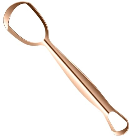 Amesor Gratte-Langue en Métal | Nettoyeur Lingual en Acier Inoxydable | Outil de Soin Dentaire en Forme d'Éventail pour Toute la Famille Nettoyage Quotidien