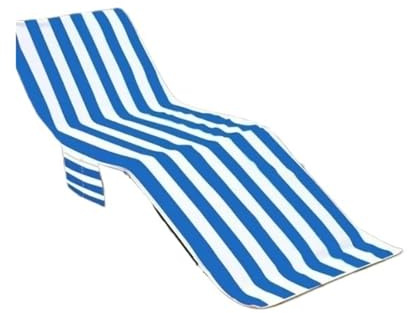 AYWTIUN Beach Chair Cover Towel Striped Beach Chair Cover - Double Fleece Printed Pool Lounger Pad Quick-Dry Towel Lounge Towels