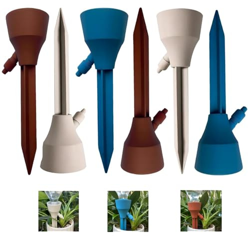 Riego Automatico Macetas, 6 Piezas Riego por Goteo para Macetas, Juego de Riego Automático, Riego Macetas Vacaciones, Dispositivo de Riego por Goteo Ajustables para Flores, Hortalizas y Plantas