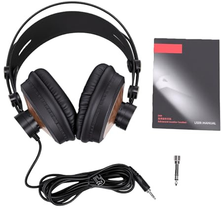 LICAEVEY Kabelanslutet Spelheadset, 50 Mm Driver Stereo HiFi Over Ear-hörlurar med Justerbart Pannband och Mjuka Kuddar för PC Gaming Music Studio DJ