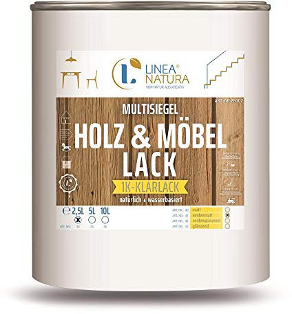 Linea Natura® – MULTI sello Muebles barniz al agua transparente 2,5 litros