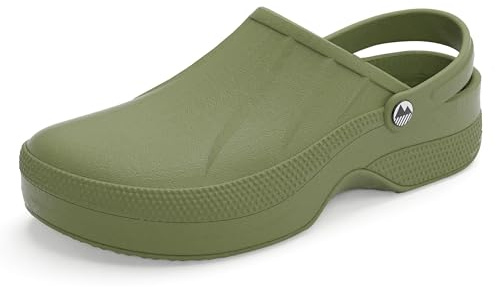 Lakeland Active Men's Allonby Garden & Work Clogs Waterproof Wide Fit - Moss Green - 10 UK