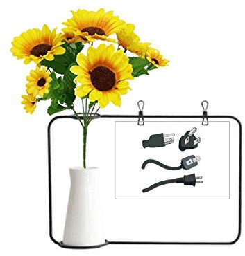 Beauty Gift Tarjeta artificial de la bendición de la botella de los jarrones del girasol del patrón del enchufe del cable de carga