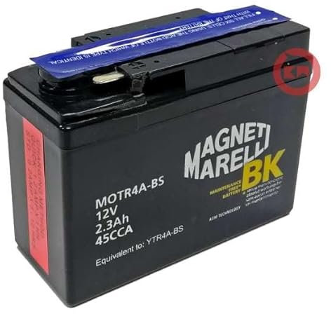 Magneti Marelli Batteria per Moto, Scooter, Quad, Moto d'Acqua, Motoslitte, Motociclette, Enduro - Sigillata e Pronta all'uso (12V - 2.3AH - 45CCA - Compatibile con YTR4A-BS) MOTR4ABS