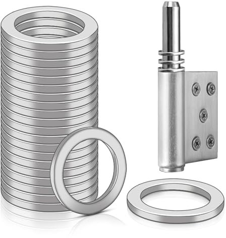 Fitschenringe Φ10*15 * 1,5mm - 100 Stück fitschenringe zimmertüren - Spezial Tür Unterlegscheiben Edelstahl Türscharnier Montageringe Ohne Abriebspuren für Standard Zimmertür