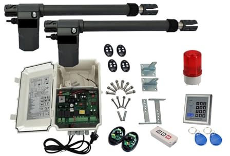 Ouvre-porte coulissant automatique, Moteur à courant alternatif 400kgs, ouvre-porte électrique automatique à Double bras for porte battante (clavier de lampe à cellule photoélectrique en option) pour