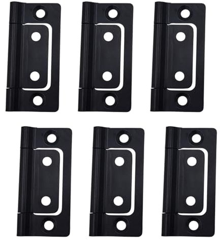 SYEYCW Bisagras Plegables de Carga Pesada 51 x 25mm, 6 Piezas para Puertas de Madera, Ventana, Armario, Cajones, Negro