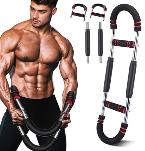 INSPUTOL Twister Arm Trainer, attrezzo Regolabile per l'allenamento della Forza da 18 a 45 kg, per Petto, Braccia, Spalle e avambracci, Ideale per Il Fitness in Palestra (Rosso)
