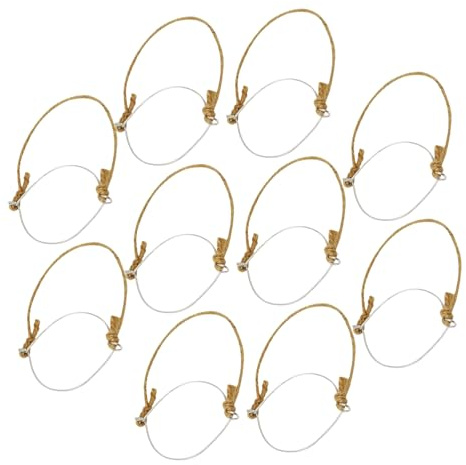 Cabilock 10 Piezas Gancho de Solar de Alambre para tarros de conservas asa Colgante de Tarro manijas para frascos en la Boca Ancha Acero Inoxidable