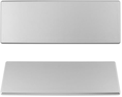 UFURMATE 2 st skruvlösa tomma uttagsplattor, 3-gängs plastfrontplatta skydd strömbrytare elektriska plattor för ljusströmbrytare, hållare (silver/100 x 275 mm)