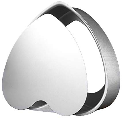 Herzförmige Antihaft-Backform Set aus Aluminium - Kuchenform mit Flachboden, Geeignet für Restaurants und Küchen (8 Zoll)