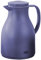KHG Isolierkanne 1 Liter Marineblau | Quick Press & Drehverschluss | außen Kunststoff matt | innen Glas BPA-frei | Thermoskanne 1l für heiße & kalte Getränke mit präzisem Ausgießer