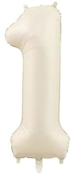 Palloncini Compleanno 1 Anno beige 101 CM - Palloncino Numero 1 - Numeri Gonfiabili Compleanno - Decorazioni Compleanno - Palloncino 1 Anno Compleanno