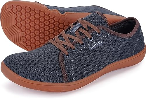 WHITIN Men's Water Shoes Quick Dry Aqua Minimalist Barefoot Sneakers Size 9.5-10 Minimus Beach Swimming River Hiking Trail Kayak Boating Dark Grey 43