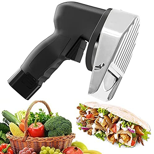 Máquina cortadora de Carne, Cuchillo de Kebab eléctrico Cortador de Kebab de Acero Inoxidable Cuchillo de Barbacoa Profesional Cortador de Kebab Doner Espesor Ajustable Corte rápido, para Restaurant