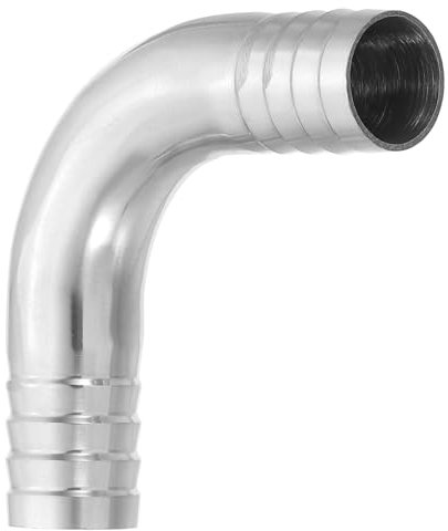 PATIKIL Conector de Manguera de Codo de 90 Grados de 3/4, Conector de Tubería de Manguera de Codo de 90 Grados de Acero Inoxidable 304 con Doble Extremo de Manguera y Bodega
