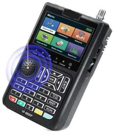 Digital Satellite Finder VF-6900 Satellite Finder Meter Satellite TV Receiver DVB S2 HD Camera Display for Adjusting Sat TV Dish(VF-6900)