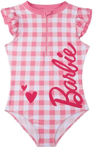 Disney Stitch | Barbie | Hello Kitty Bañadores Una Pieza Niña con Cremallera, Traje de Baño, Ropa Verano Niña 5–14 Años