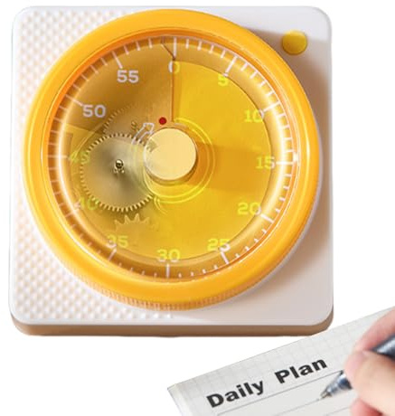 Krmoau Timer magnetico | 60 minuti silenzioso orologio magnetico visivo – Timer da cucina – per cucina, lavarsi i denti, doccia, scuola, casa, casa, scuola domestica, frigorifero, allenamento e