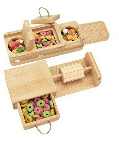 Generisch Jouet de recherche de nourriture pour lapins - Jouet interactif en bois - Pour hamster, furet, lapin, chinchilla, hérisson, gerbille du désert, écureuil