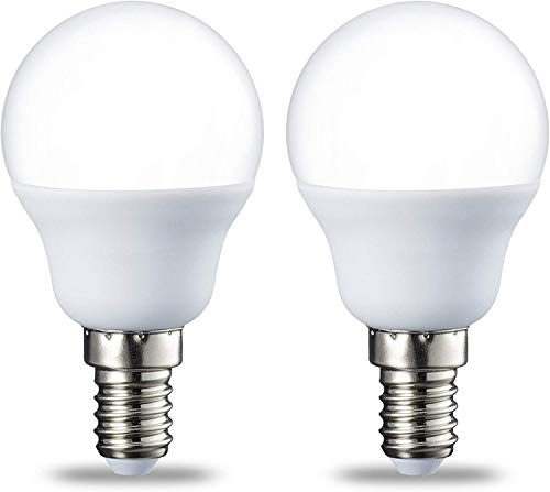 Amazon Basics E14 LED Lampe P45, Tropfenform, 5.5W ( 40W), warmwei脽, 2er-Pack