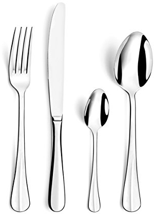 AMEFA - Ménagère 24 couverts de table pour 6 personnes - Daily Baguette - Acier inoxydable 18/0, Finition Brillante