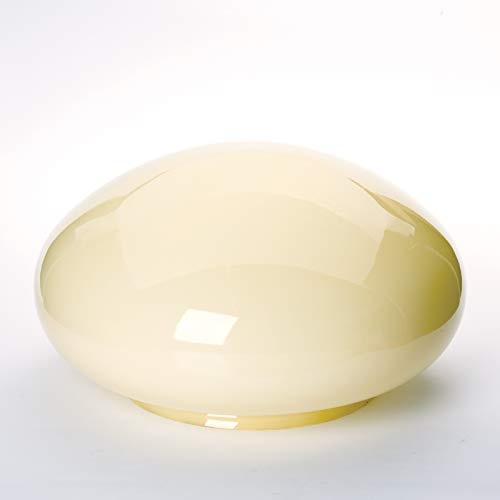 Lampenschirm Ersatzglas Jugendstil Opalglas mit Griffrand champagne glänzend Ø 180mm