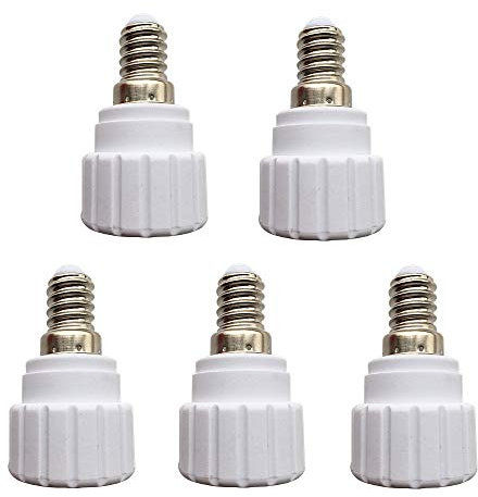 zrui cian 5 unidades E14 a GU10 para bombilla adaptador para lámparas LED