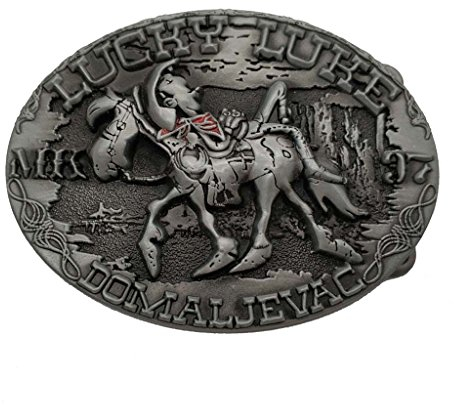 Xwest 3D Western Lucky Luke Belt Buckle Cowboy Cowgirls Buckles Gürtelschnallen