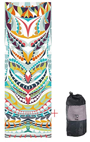 Hot Yoga Handtuch, Morbuy Mikrofaser Yoga Handtuch 63cm x 185cm rutschfest Fitnesstuch Weich Atmungsaktiv Antirutsch Yogatuch Gilt für Fitness Ausbildung (63 * 185CM,Weiß)