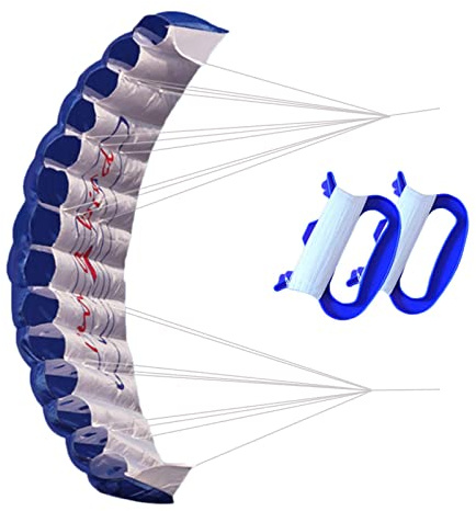 Generic Dual Line Traction Kite Surfing Stunt Trainer Kite Parafoil Parachute - Blue, 1.4m