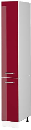 Vicco Armadio da farmacia R-Line, Rosso lucido, 30 cm, per la libera combinazione all'interno di sistemi cucina modulari