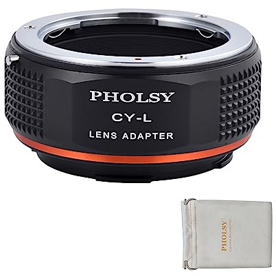 PHOLSY Objektivadapter Kompatibel mit Contax/Yashica CY Objektiv auf L Mount Kameragehäuse Konverter Kompatibel mit Leica SL2, SL2-S, CL, TL2, Lumix S5, S1, BS1H, Sigma FP, FP L, CY auf L Mount