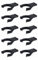 cyclingcolors 10x Gancho para zócalo de cocina diámetro clip plástico patas pies paneles muebles, Ø 34mm negro