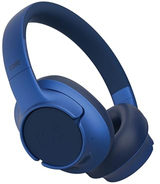Fresh 'n Rebel Clam Core Auriculares Bluetooth Circumaurales con micrófono ENC (Llamadas, Auriculares inalámbricos Over-Ear con Botones de Volumen, 45h de autonomía (True Blue)